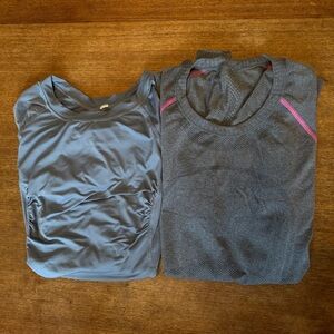 lululemon bundle of 2 Women's Grey Long Sleeve Running Tops - Size 6&8
